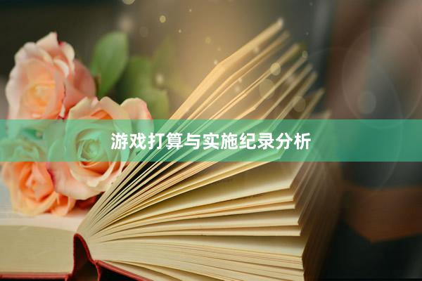 游戏打算与实施纪录分析